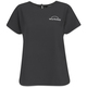 Womens Grey Stretch Crepe Crew